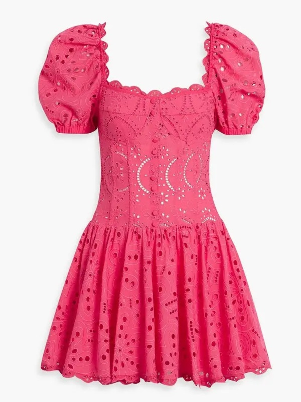 Charo Ruiz IbizaYara broderie anglaise cotton-blend mini dress